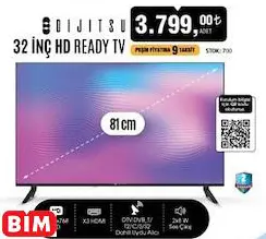 DİJİTSU 32 İNÇ HD READY TV TELEVİZYON